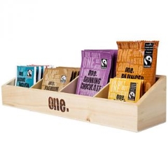 FOUR COMPARTMENT BEVERAGE DISPLAY TRAY FOR FAIR TRADE