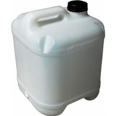20L CUBE UNPIERCED JERRYCAN (WHITE) - CAPS INCLUDED